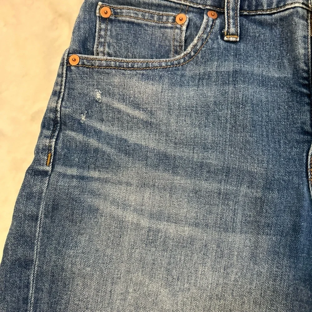 Madewell High Rise Denim Cutoff Shorts Raw Hem Blue Jean Shorts 28 - Picture 3 of 8
